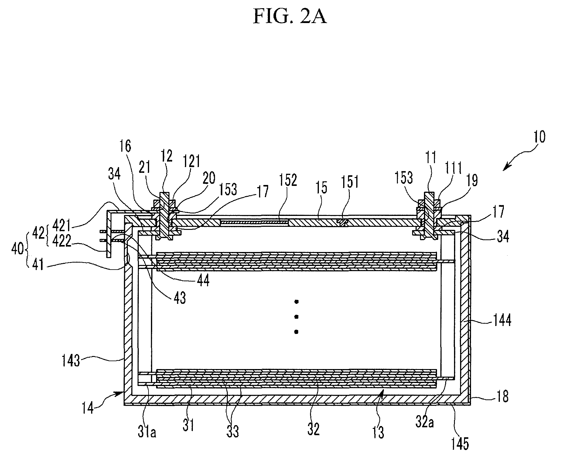 Rechargeable battery comprising short circuit unit responsive to pressure and module thereof