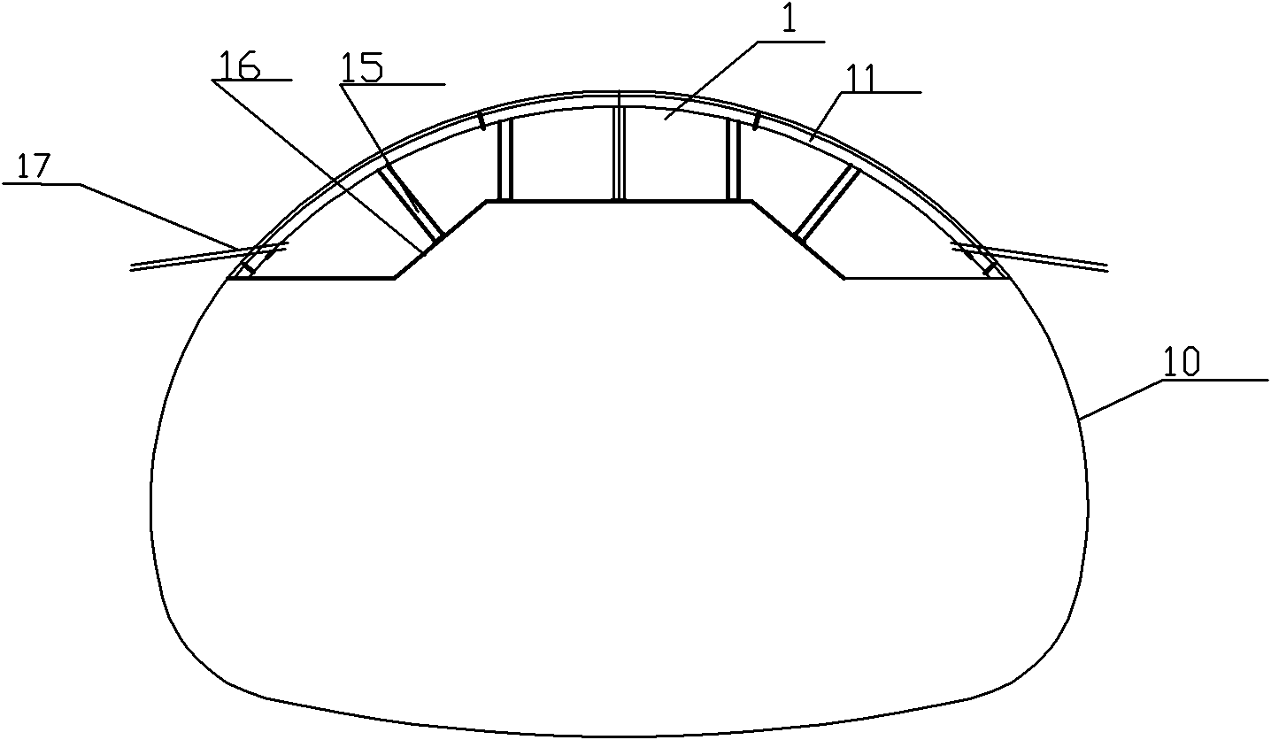 Construction method for soft surrounding rock section of large-span tunnel portal
