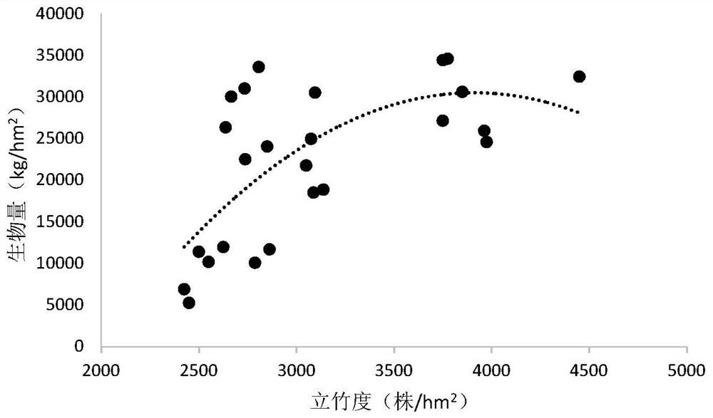 Method for improving carbon reserve of phyllostachys edulis forest