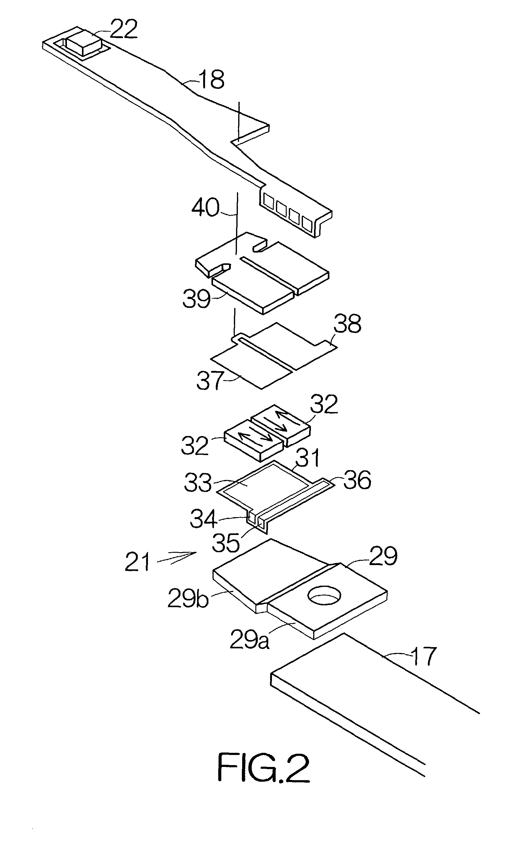 Method of heating superposed components and heating apparatus therefor