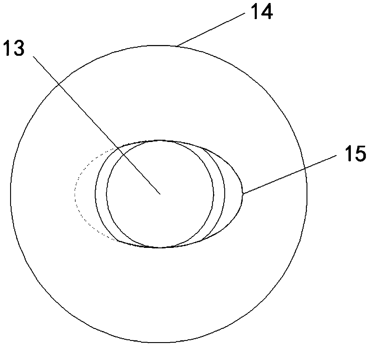 Piezoelectric vibration displacement measurement sensor