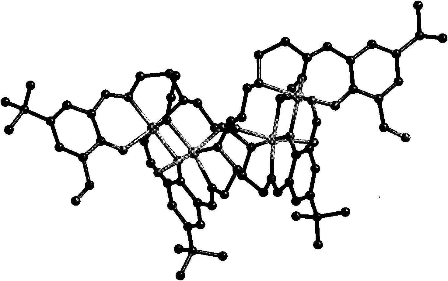 Differently substituted 2-hydroxy-1,3-phthalaldehyde and long-chain dual-amine mixed nickel complex and preparation method thereof