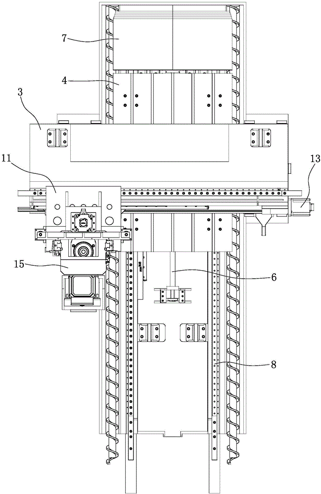 Crossbeam-fixed type high-precision numerical control gantry machining center