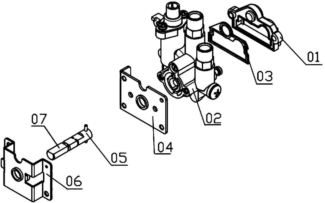 Plug valve assembly of embedded gas stove