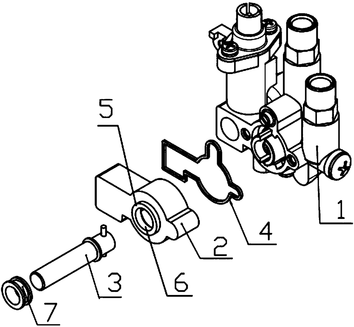 Plug valve assembly of embedded gas stove