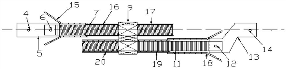 Adjustable metal opposite-pull piece and shaping combined formwork