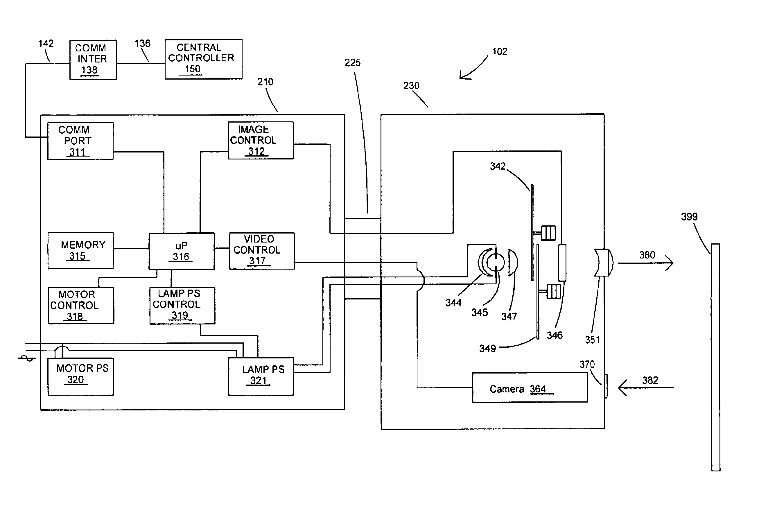 Lighting system incorporating programmable video feedback lighting devices and camera image rotation