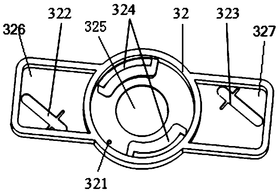 Button-type glove-box lock structure