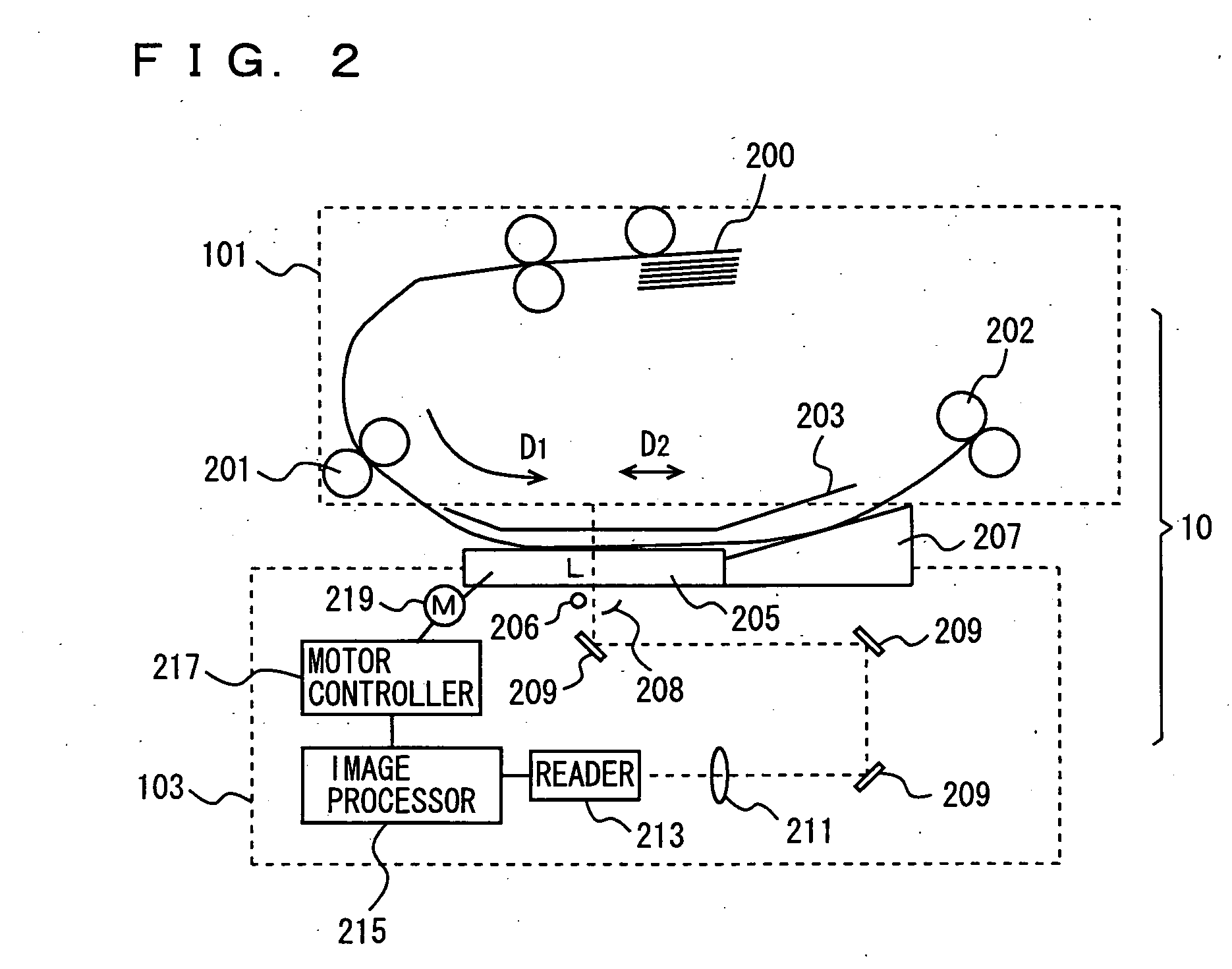 Image reading apparatus reading an original while transporting the same