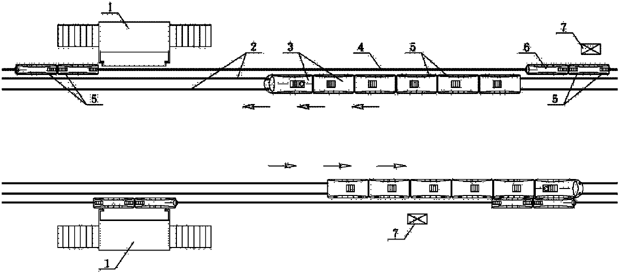 Rail public transportation system and running method thereof