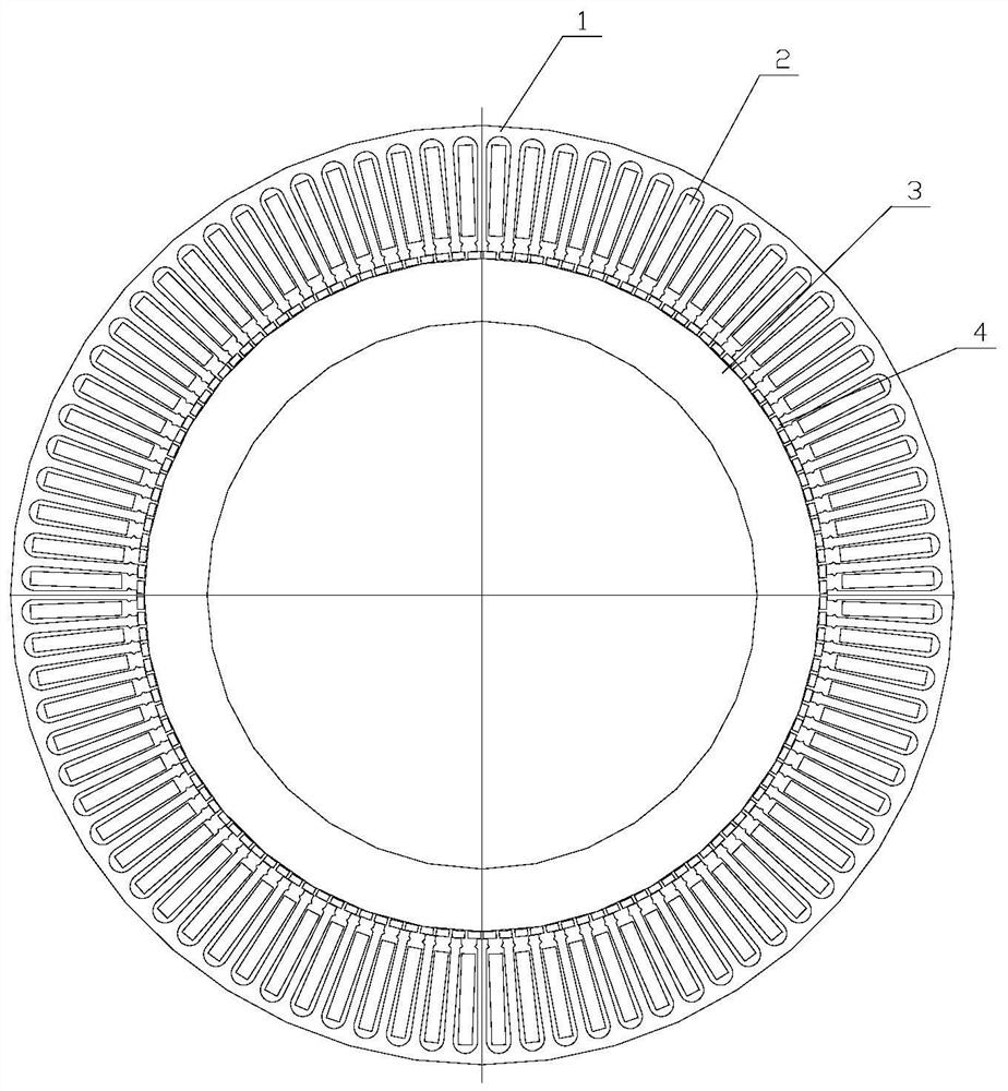 Novel high-efficiency composite permanent magnet motor Halbch iron core structure