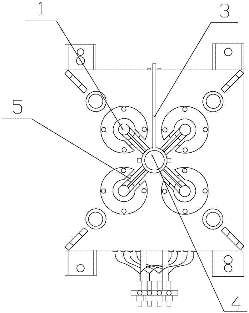 Method and device capable of producing multiple pieces of magnesium alloy cast sticks simultaneously