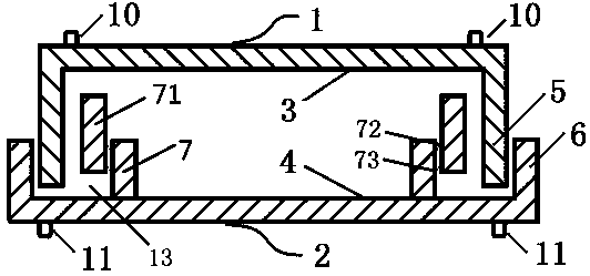 Pressing-out type leak-proof and anti-slip sector counting based surface sampling culture dish