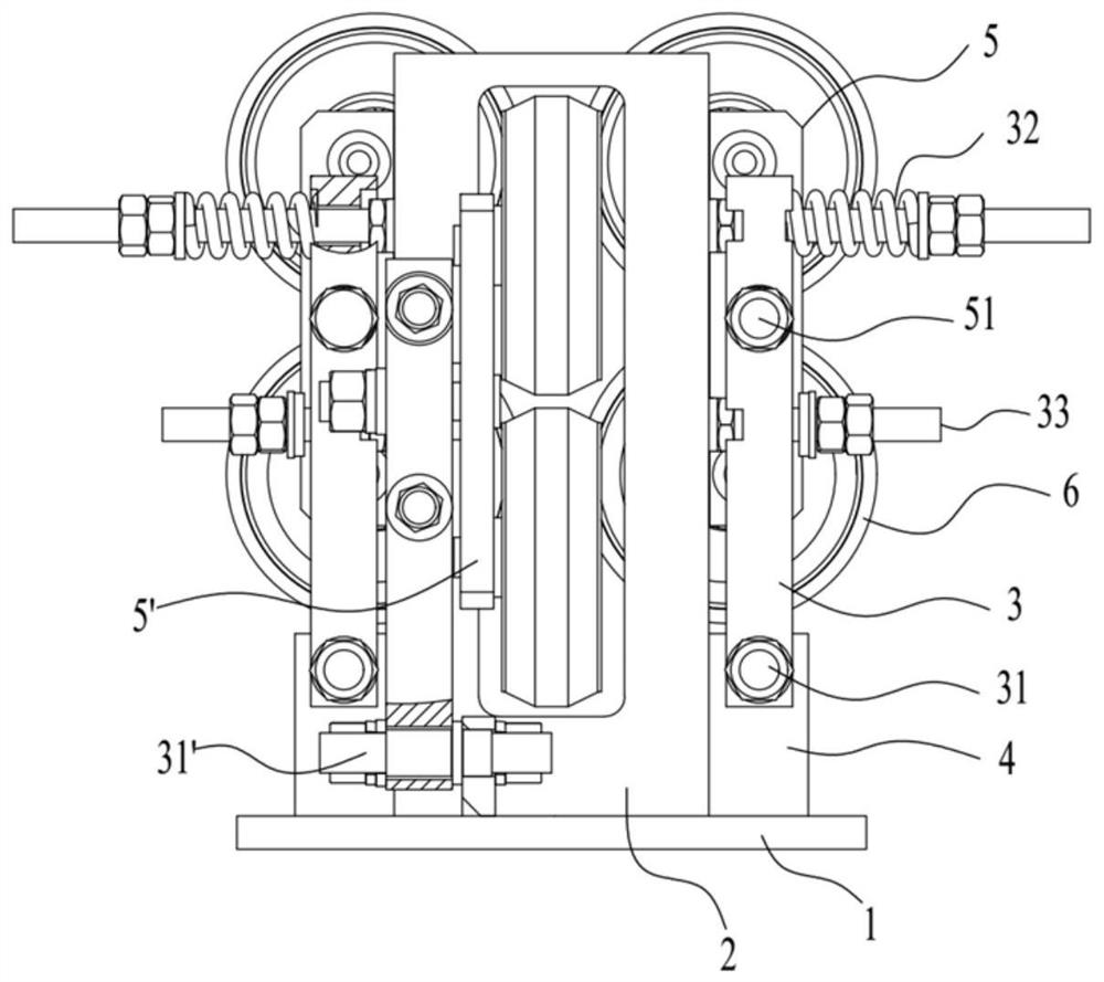 Heavy-load roller guide shoe mechanism