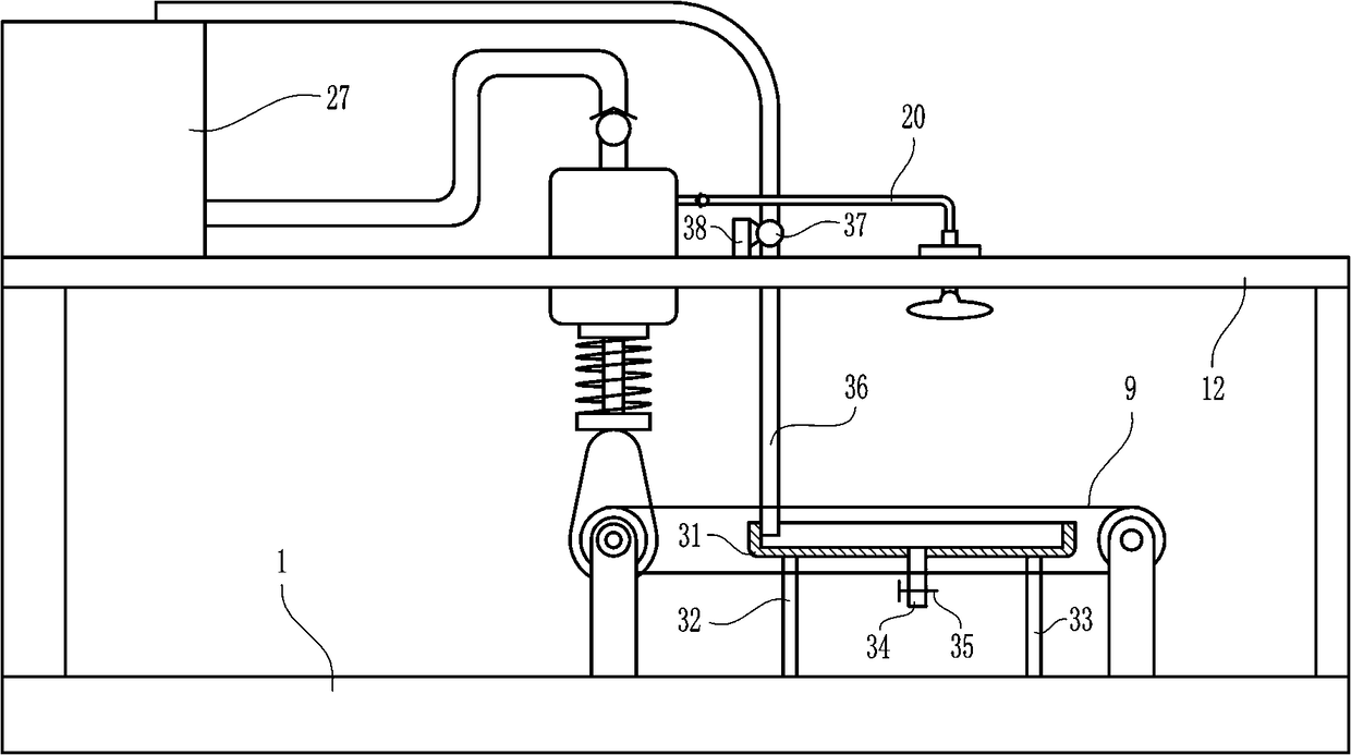 Oil-spraying rust preventing device for mechanical component