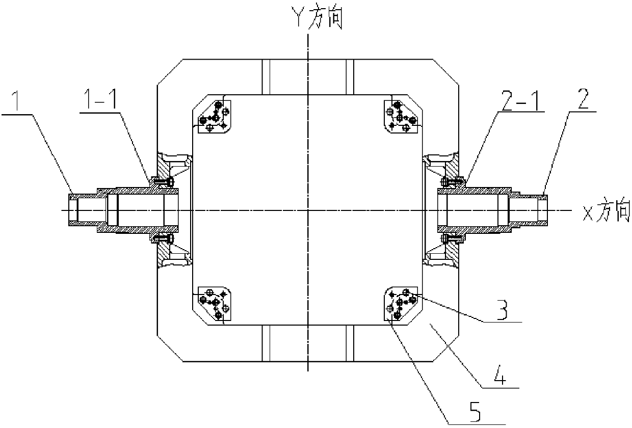 Assembling method for inner frame assembly of three-axis rotary table