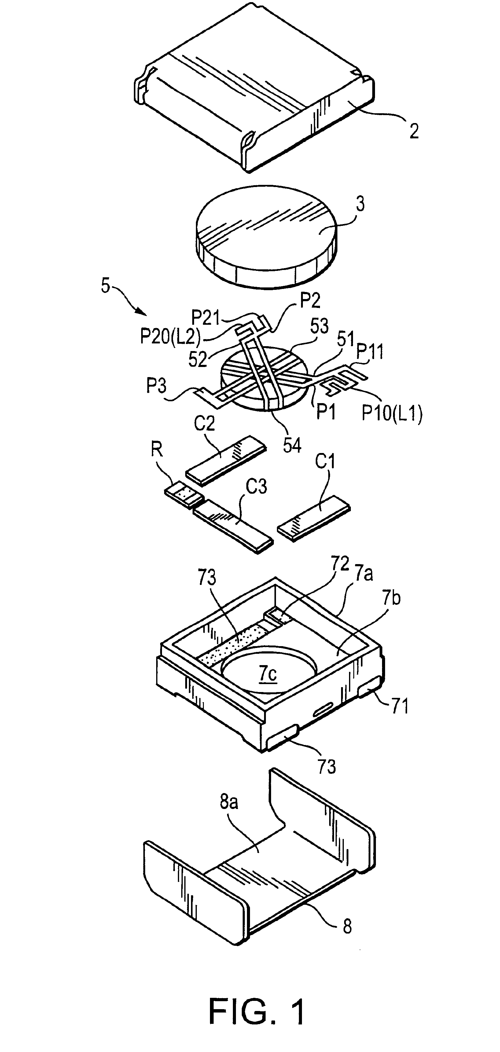 Nonreciprocal circuit device including two series resonant circuits having differing resonant frequencies