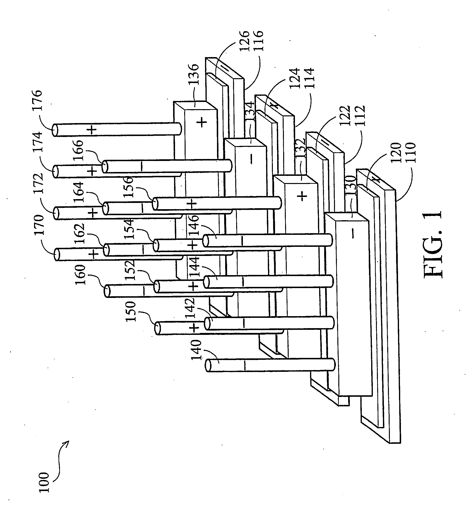 Interdigitated capacitive structure for an integrated circuit