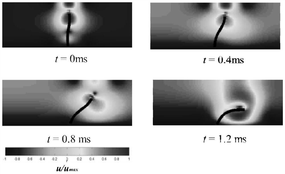 A Numerical Method for Simulating Fluid-induced Vibration of Elastic Solids