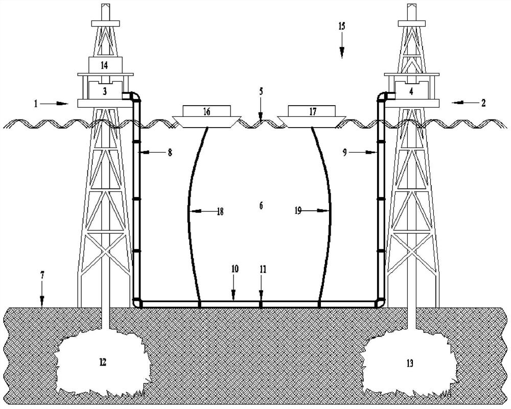 Submarine pipeline double-layer direct electric heating device and method