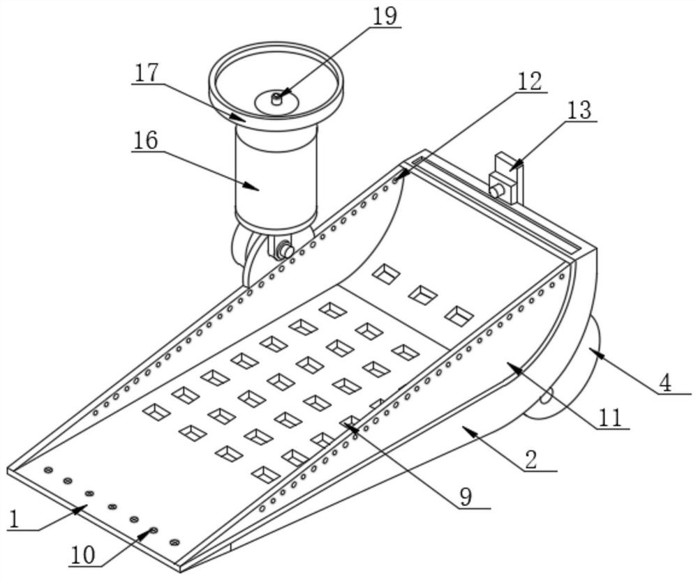 Monitoring device for vegetation slope protection water and soil conservation and using method thereof