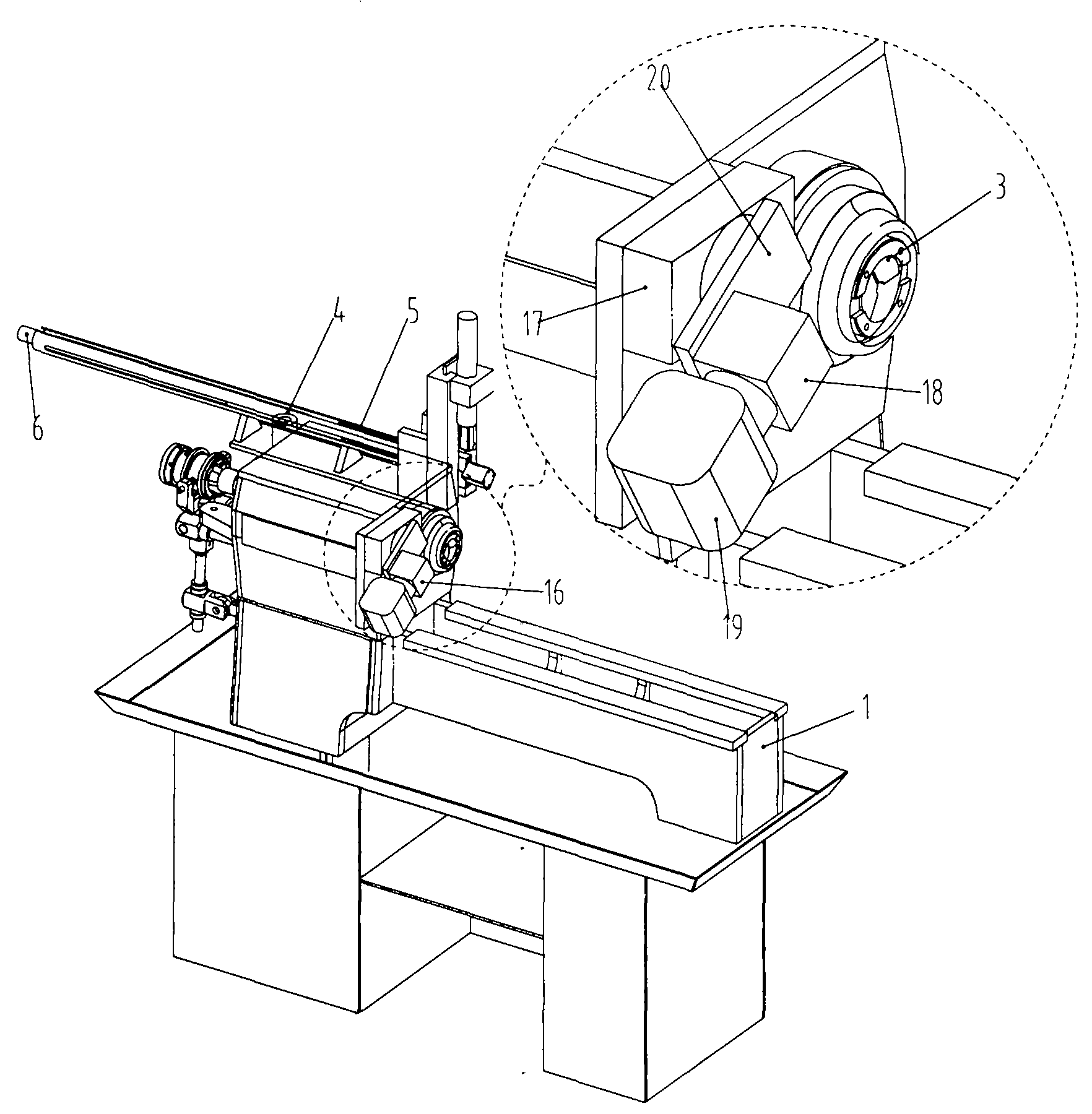 Numerically controlled lathe with automatic loading and unloading functions