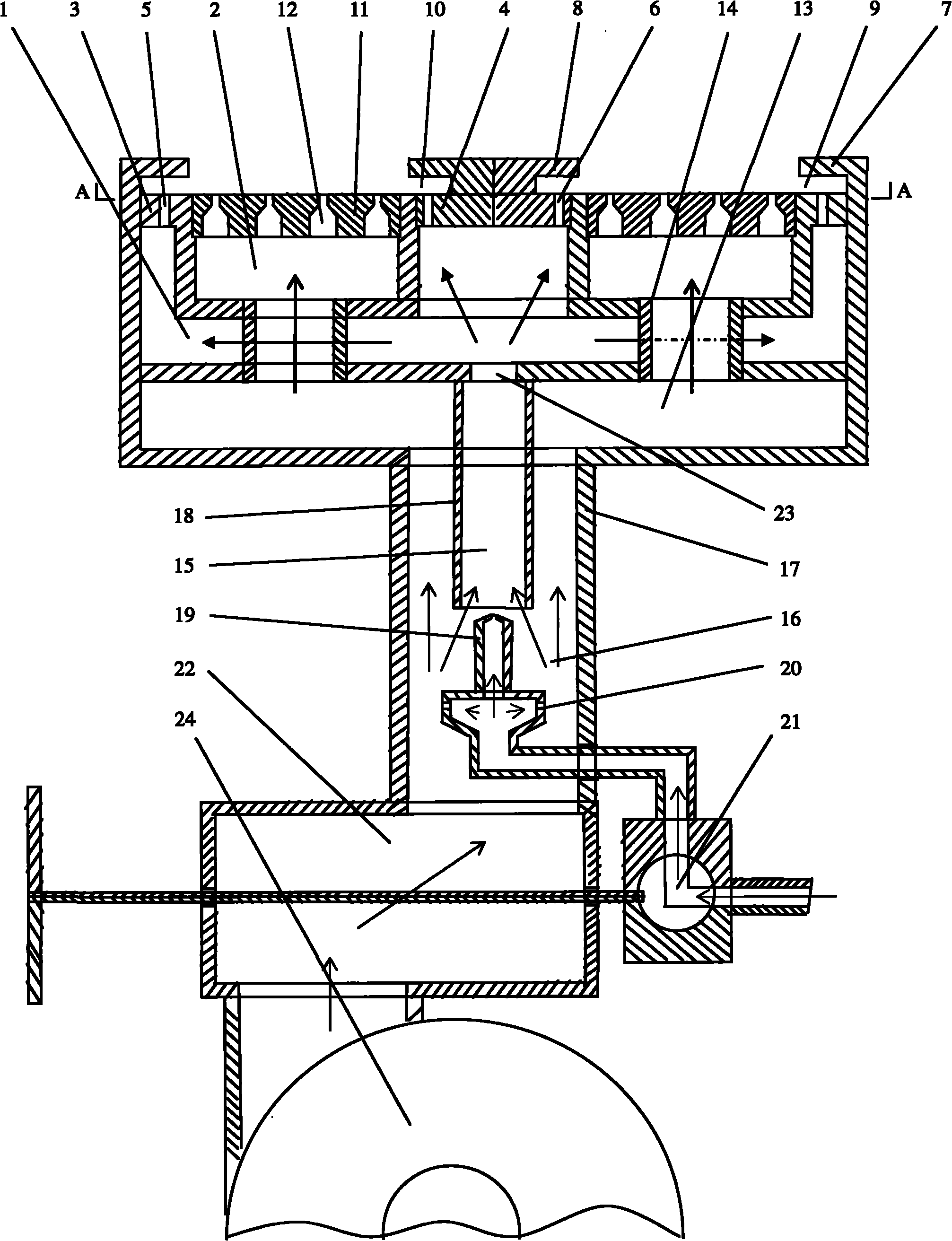 Combustor capable of improving combustion intensity and heat transfer intensity by utilizing auxiliary counter-flow flames