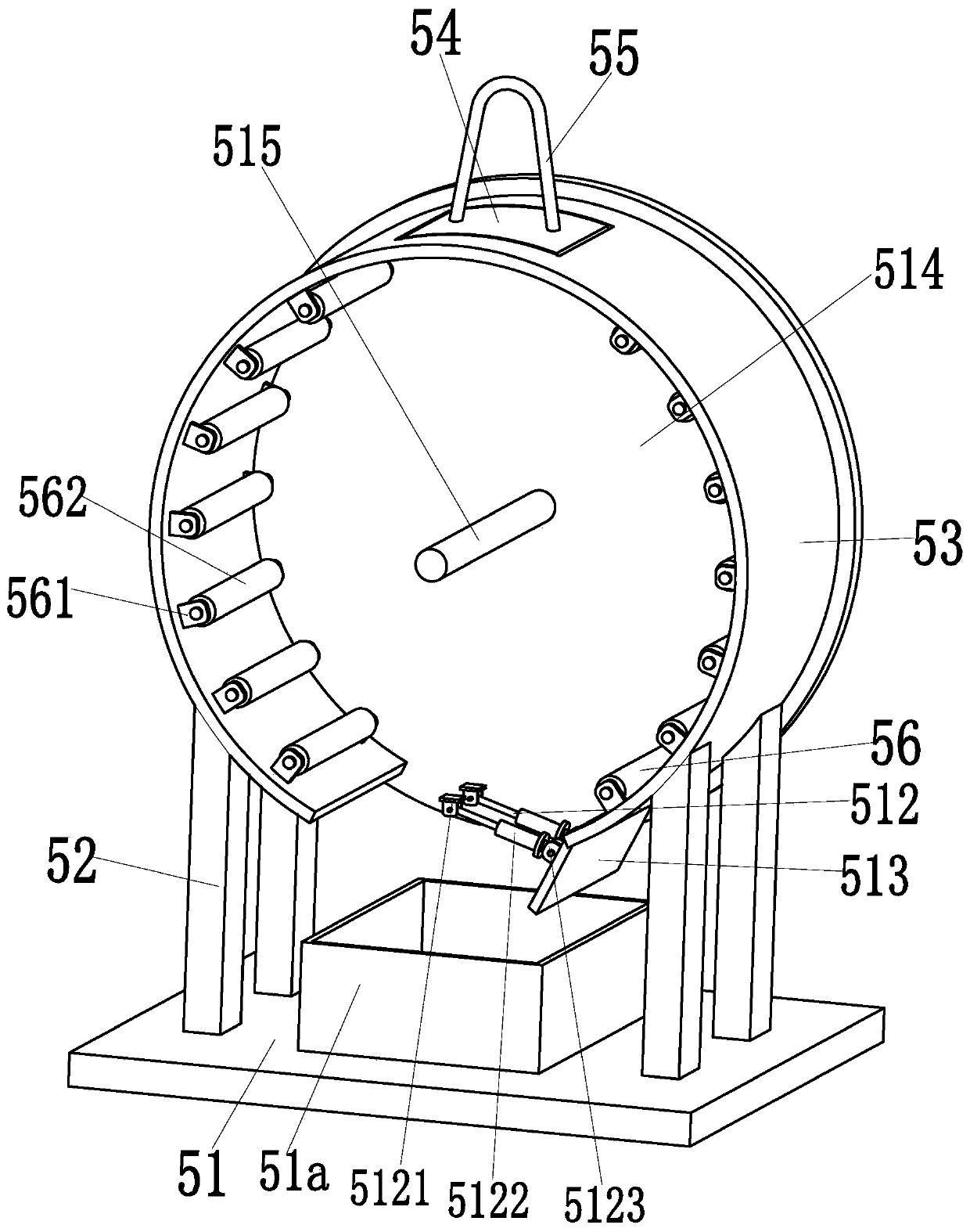 A controllable rough frying device for tea