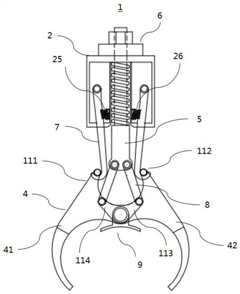 Bar slowly-cooled material lifting appliance with self-closing release function