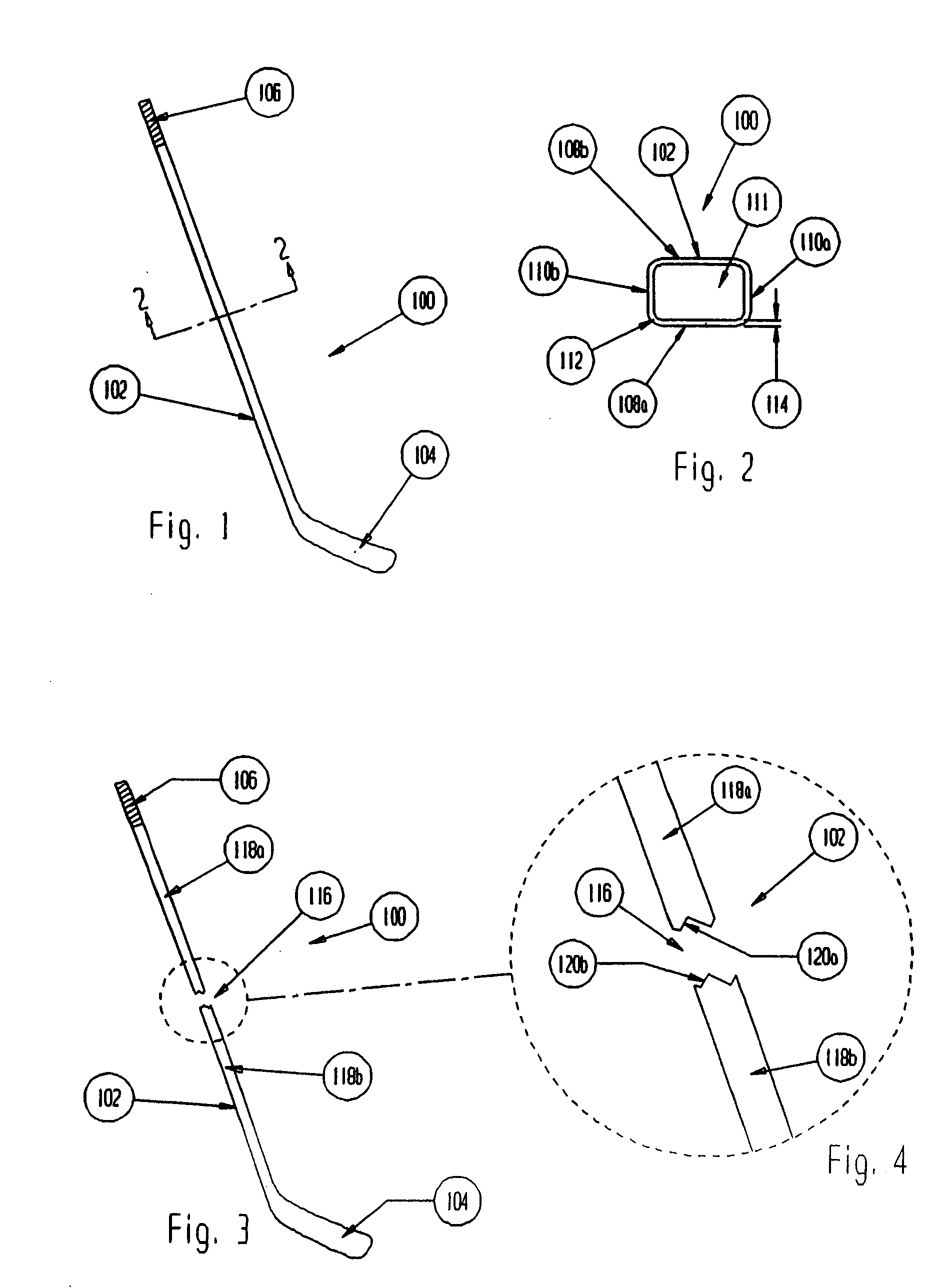 Apparatus and method for repairing a hockey stick shaft