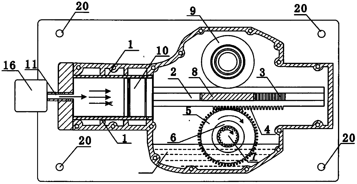 Novel ratchet wheel driving type pneumatic motor