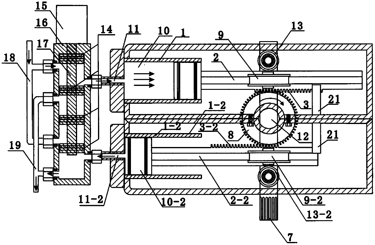 Novel ratchet wheel driving type pneumatic motor