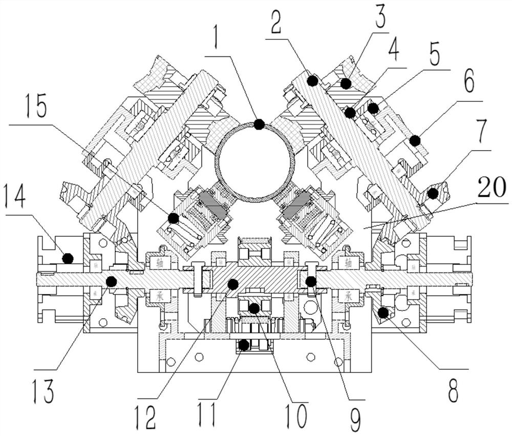 A walking mechanism of a circular tube track robot and a circular tube track robot