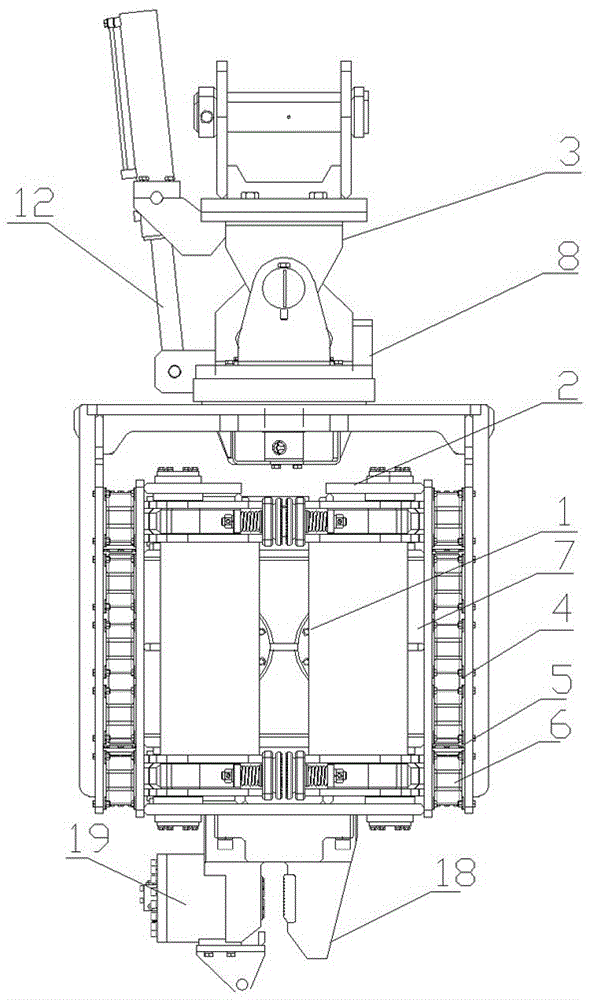 Lateral-clamping vibration hammer