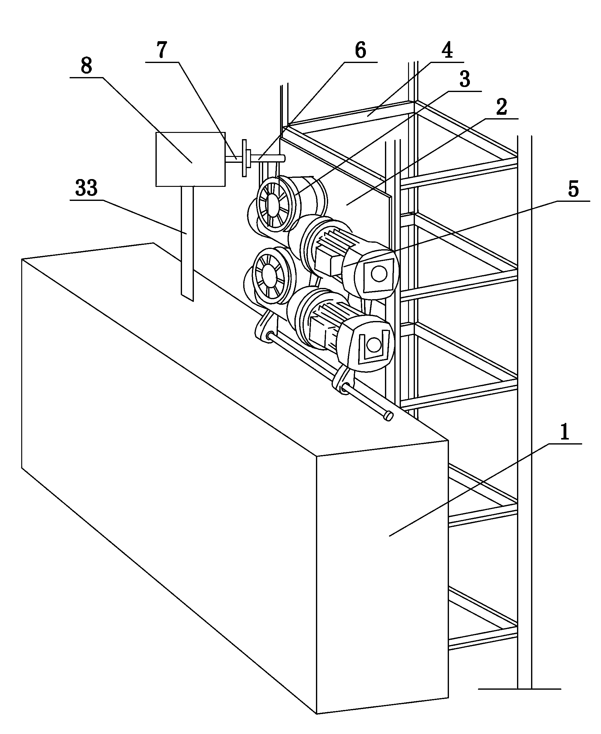 Safety warning and control device for construction hoist guide rail frame