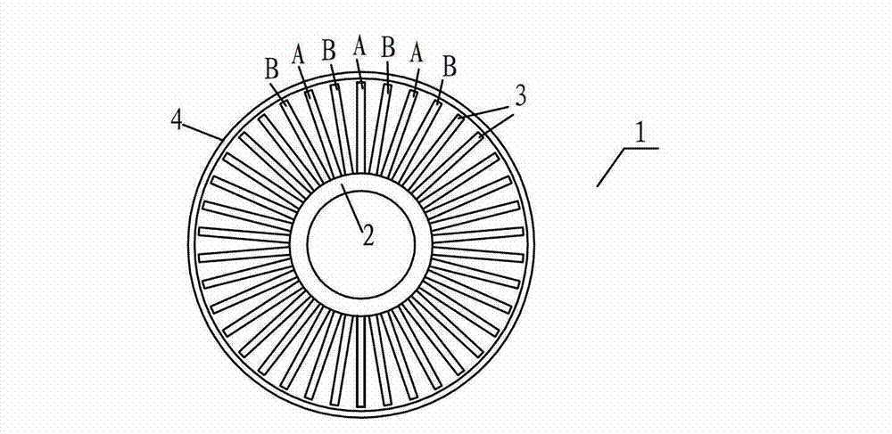 Guide blade or stator blade, and air treatment device having the same
