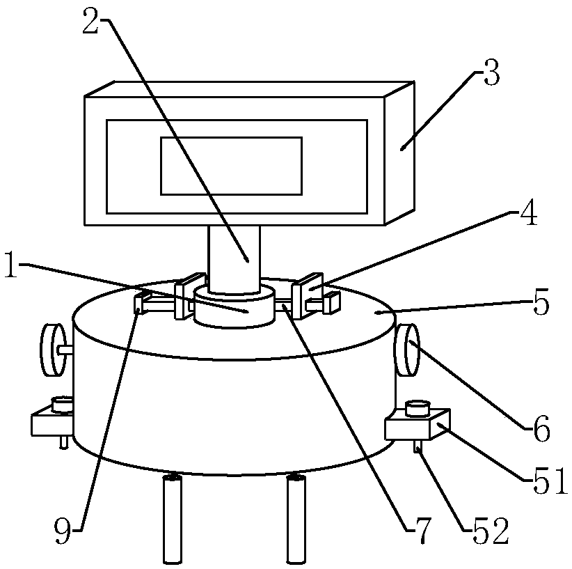 Rotating device for flow totalizer for petrochemical system