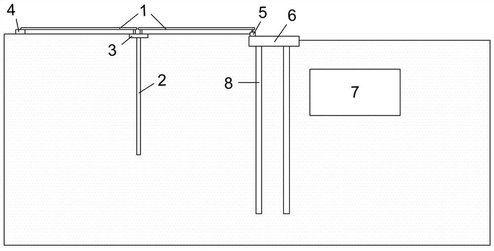 A method for unloading a convenient beam when passing under a high-speed railway road-bridge transition section