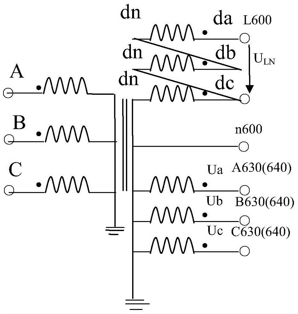 Zero sequence voltage detection method for voltage transformer