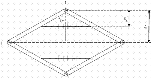 Optical fiber Bragg optical grating piston-type rhombus osmotic pressure sensor and use method thereof