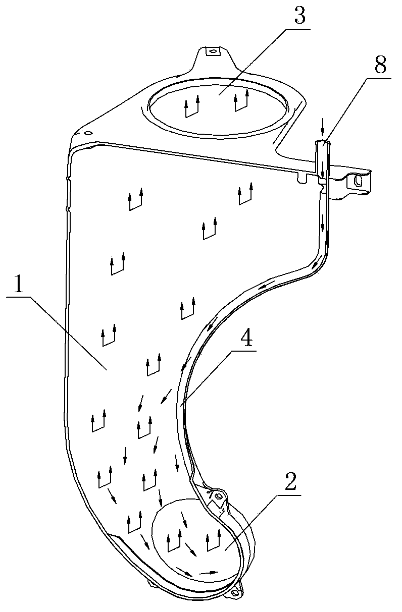 Water condenser, washing-drying machine and clothes drying method