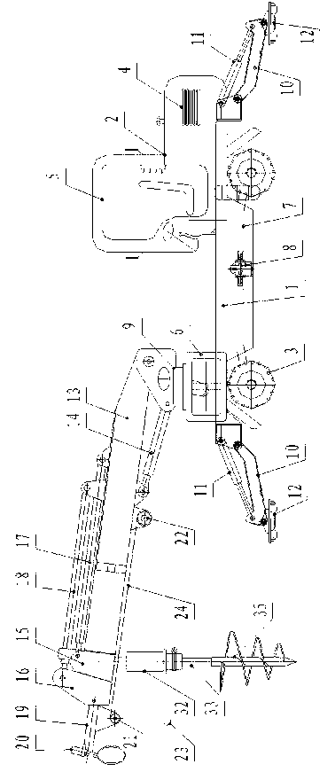 Multifunctional stringing pole-erecting machine