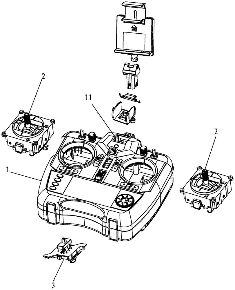 A model aircraft remote control