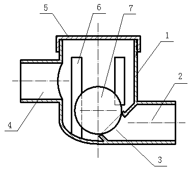 Condensate water automatic discharging device for preventing air leakage of positive pressure area of air processing device