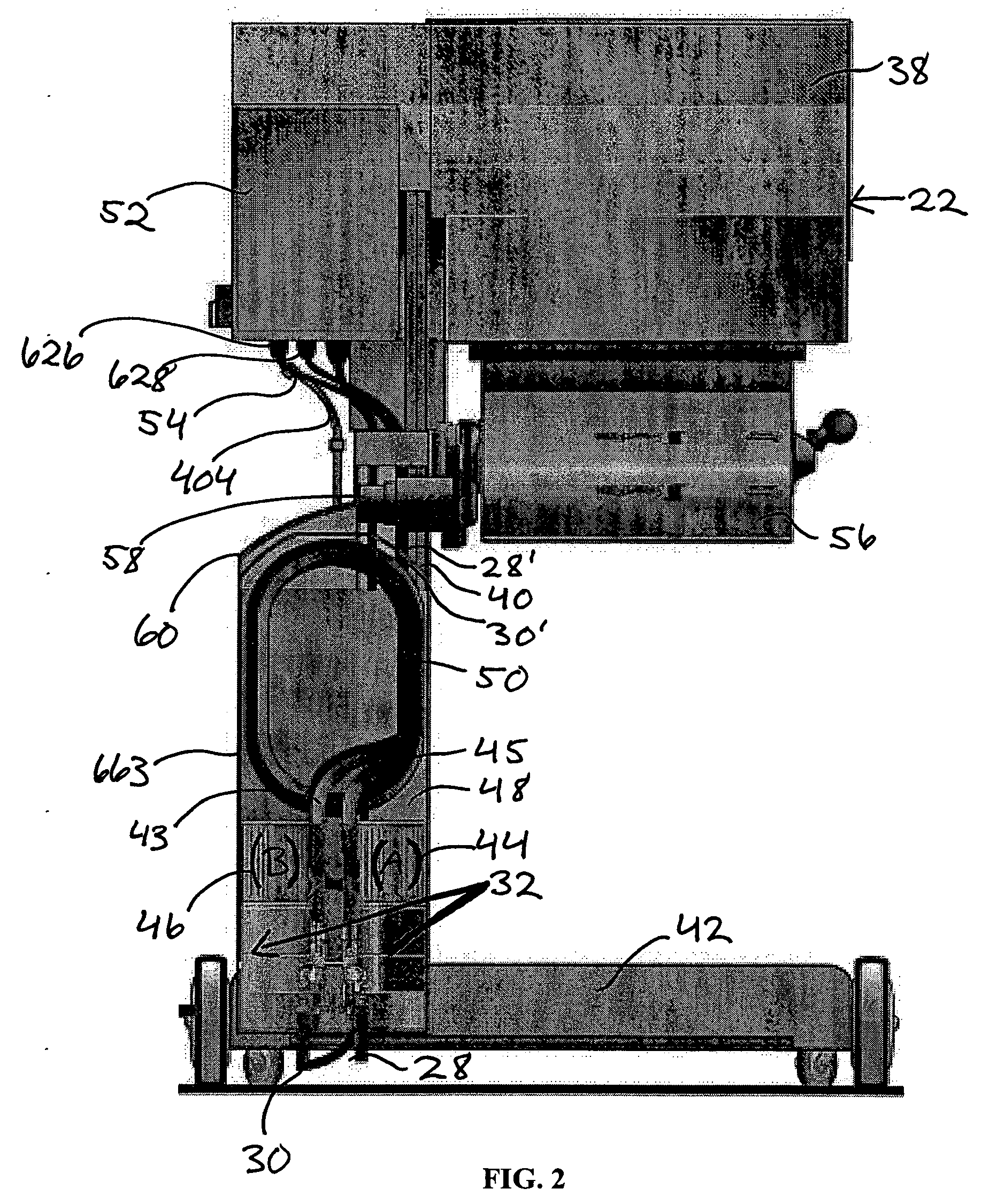 Dispensing system with means for easy access of dispenser components and method of using same