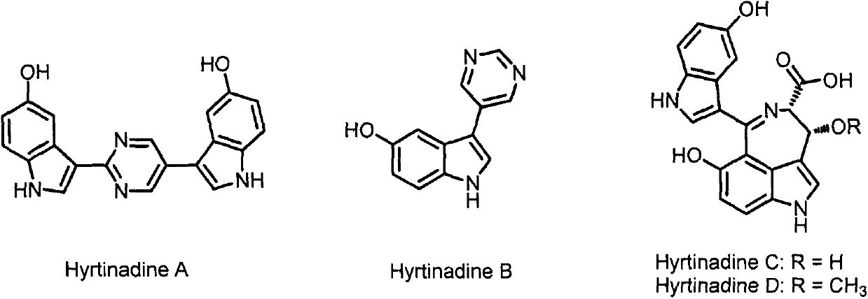 Application of Hyrtinadine alkaloids and derivatives thereof in prevention and treatment of plant viral and bacterial diseases
