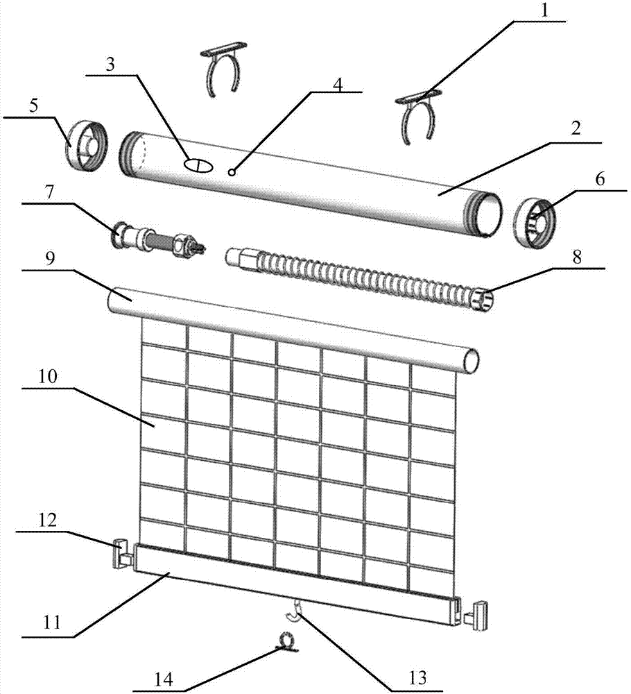 Automobile ventilation and refrigeration system based on flexible photovoltaic sunshade curtain