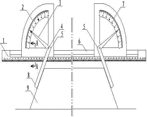 Anchor recess angle measuring device