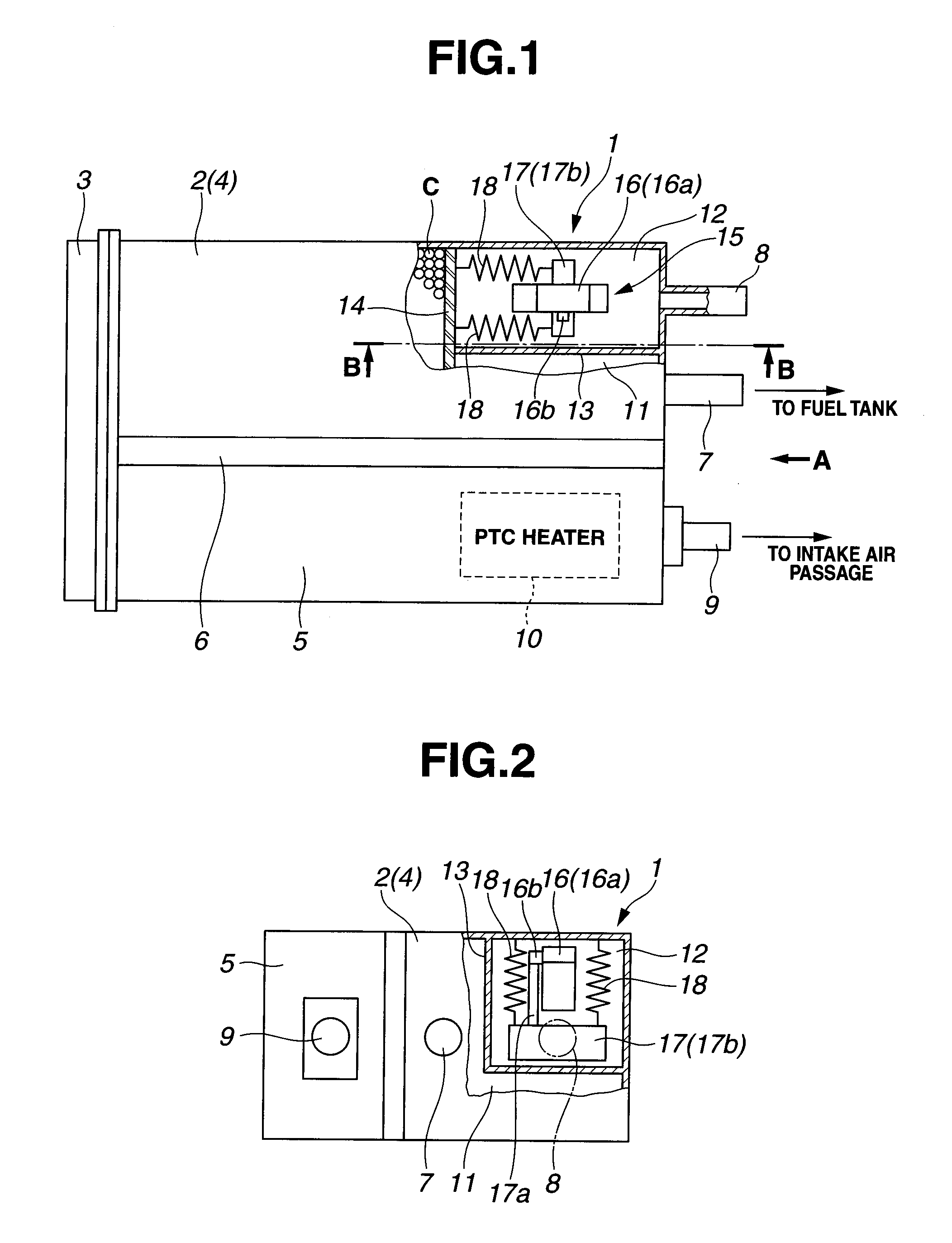 Vaporized fuel processing device and method