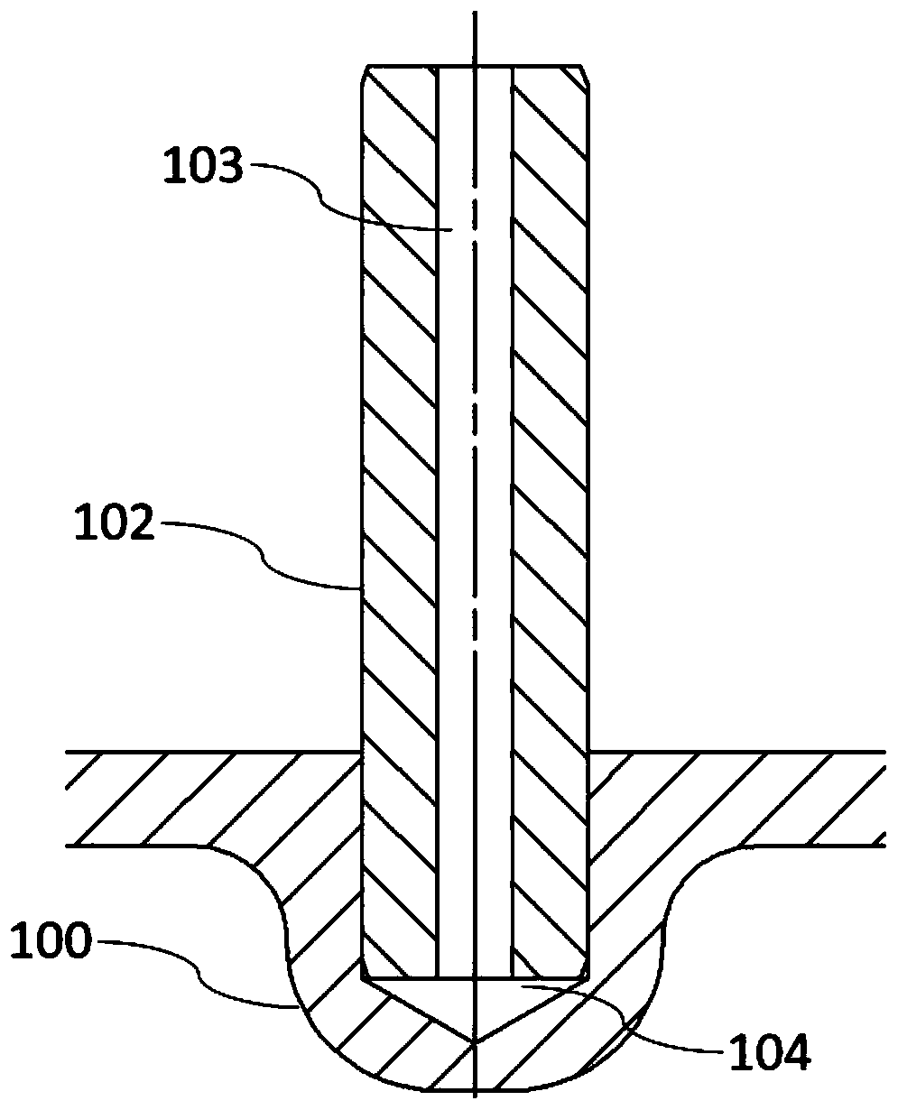 Hollow valve bridge guide rod